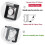 Push Button Switch Cover, Compatible with PC Power Button, Dustproof Safety Protector, Square 25x25mm Mounting Hole, Black 3