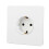 Wall Socket Stainless Steel Panel PC Base White 16A Modern Wall Plug for Home Hotel 3