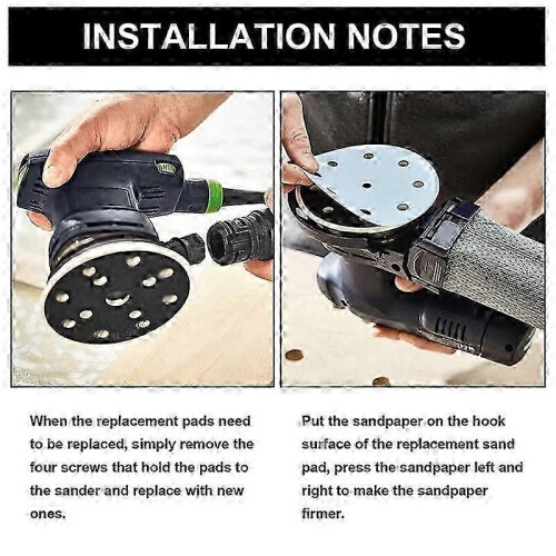 Sanding Pad Compatible with Festool ETS 125, 125mm Soft, 8 Holes, Durable Replacement 2