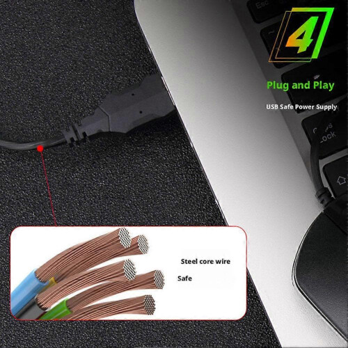 Wired Heated Mouse, 3 Adjustable Temperature Levels, 1600 DPI Ergonomic Optical Mouse, USB Plug And Play 1