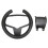 Game Steering Wheel Handle compatible with Sony PS5 Console, ABS Material, Precise Cutout Racing Driving Controller 2