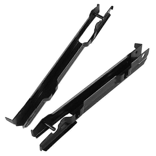 Front Bumper Fixing Bracket End compatible with Mercedes C-Class W203 2002-2008, Left+Right Set, Black Metal, Direct Replace 1