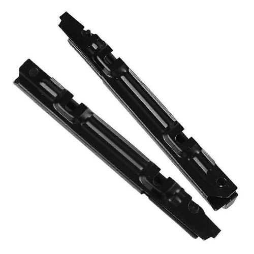 Front Bumper Fixing Bracket End compatible with Mercedes C-Class W203 2002-2008, Left+Right Set, Black Metal, Direct Replace 2