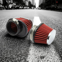 2pcs 55mm Motorcycle Round Air Intake Filter Pod Racing Air Filter Parts Set