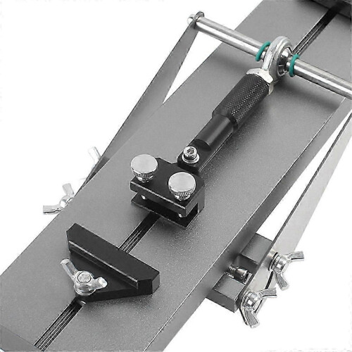 Knife Sharpening Frame, Aluminum Fixed Angle Sharpener for Scissors Planer Chisel, Silver Sharpening Tool 1