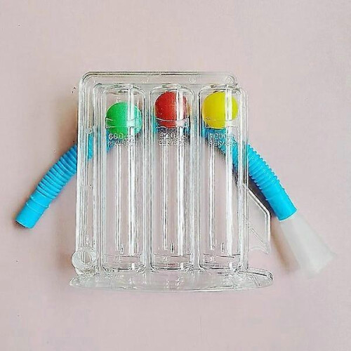 Breathing Trainer for Therapy Exercises with 3-Chamber Lung Exerciser 1