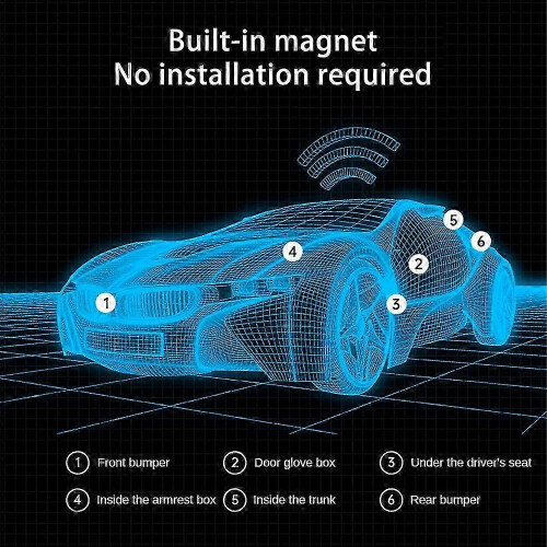 Universal GPS Car Tracker, 2PCS GF10 Magnetic Mini Wireless GPS Tracker, Ultra-precise Positioning, Waterproof, Multiple Alarm Modes 2