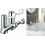 Bathroom Taps Lever, 1/2 Inch Basin Bathtub Set, Polished Chrome Plated Solid Metal Knobs Pillar Taps 2