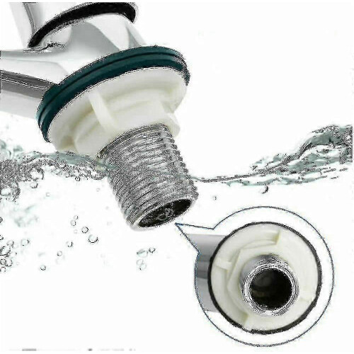 Bathroom Taps Lever, 1/2 Inch Basin Bathtub Set, Polished Chrome Plated Solid Metal Knobs Pillar Taps 2
