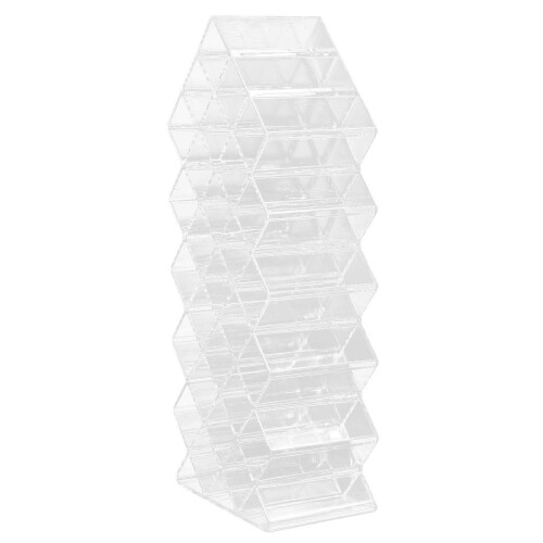 Lip Gloss Holder Organizer Acrylic Multi Grid Cosmetics Rack for Lipsticks 2