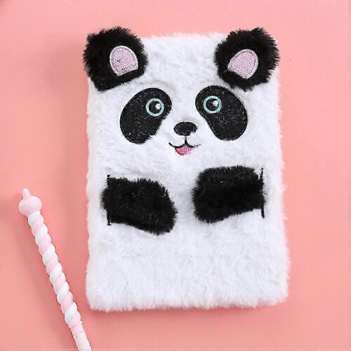 Fluffy Plush Cartoon Notebook, Paper Material, 21.5cm x 14.8cm, for Students 2