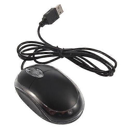 Wired USB Optical Mouse, Black Transparent Middle, 1.2m Cable, Red/Blue Random Flash, Plug and Play, compatible with PC Laptop 1