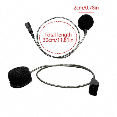 Motorcycle Bluetooth Intercom Microphone Soft Cord compatible with Cardo PACKTALK Edge, Black Plastic, 2 Pack 1