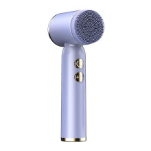 (Purple) Facial Cleanser Waterproof Remove Dirt Exfoliation Cleansing Brush for Home Travel