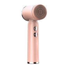 (Pink) Facial Cleanser Waterproof Remove Dirt Exfoliation Cleansing Brush for Home Travel