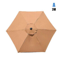 (A, Khaki) Outdoor umbrella Replacement Waterproof and UV Protective Umbrella Cloth Suitable for Garden Courtyard Patio