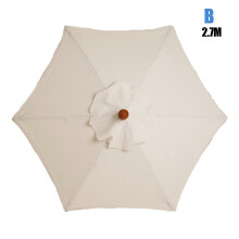 (B, Creamy-white) Outdoor umbrella Replacement Waterproof and UV Protective Umbrella Cloth Suitable for Garden Courtyard Patio