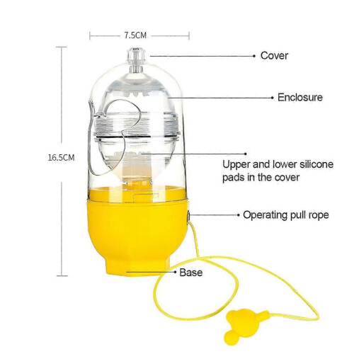 (Egg mixer) Egg Scrambler Shaker Whisk Hand Egg Maker Eggs Yolk White Mixer Kitchen 1