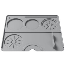(Grey) Silicone Coffee Machine Mat Multifunctional Coffee Making Tool Tray Professional Baristas Setup