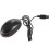 Wired USB Optical Mouse, Black, 1.2m Cable, Red/Blue Random Flash Light, Compatible with PC Laptop Windows System 3