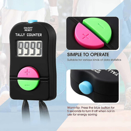 Compteur électronique portable manuel +/- avec cordon 2