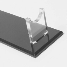 Acryl-Lichtschwert-Präsentationsständer, schwarzer vertikaler Tischständer, 24,8 x 7,9 x 6 cm, 8 mm Dicke