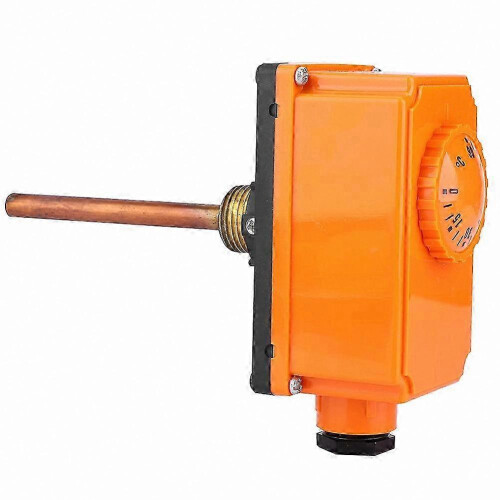 Adjustable 0-90C Thermostat Switch, Vertical G 1/2 Male Thread for Hot Water Pipe Systems 2