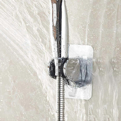 Hand Shower Bracket No Drilling Glue Adjustable Angle Holder Wall Mount for Bathroom 2