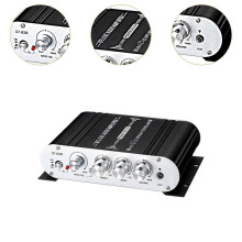 Mini audio-eindversterker 2.1-kanaals 80W voor tv, telefoon, autoradiosysteem met basregeling