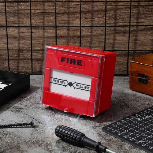 Resettable Manual Fire Alarm Button, Red Plastic Water Resistant Emergency Call Point 2