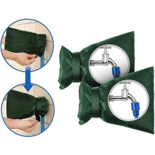 Schutzhüllen für Außenwasserhähne, 2er-Pack, 17 x 21 cm, 3-lagiger wasserdichter Frostschutz für Standard-Außenwasserhähne