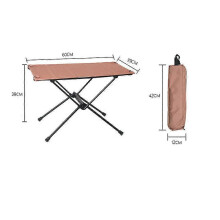 (Beige) Aluminum Alloy Lightweight Folding Camping Table Camping Picnic Small Outdoor Table for Outdoors Equipment