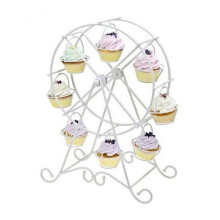 (White) Stainless Steel Cupcake Rack 8 Slot Cupcake Display Shelf for Wedding Party