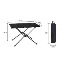 (Black) Aluminum Alloy Lightweight Folding Camping Table Camping Picnic Small Outdoor Table for Outdoors Equipment