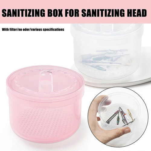 Nail Tool Sterilizer Box, Durable Compact Storage for Manicure Drill Bits, Salon and Home Use 2