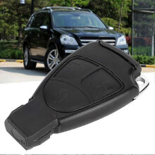 3 Button Car Remote Key Fob Shell Case Replacement with Blade compatible with Mercedes Benz