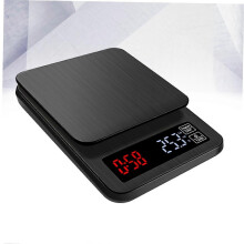 Cyfrowa waga do kawy z timerem, zasilana przez USB, precyzyjna waga kuchenna do pieczenia, czarna
