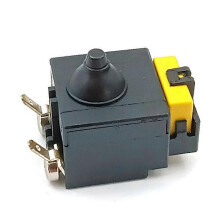 Interrupteur de remplacement 343411980, ABS + métal noir, compatible avec la fraiseuse d'angle Worx WEV850-115 125
