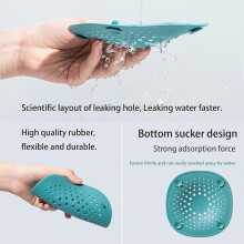 Silikon-Duschablaufabdeckung mit Haarfänger, kompatibel mit Badewanne und Waschbecken, 5 Farben
