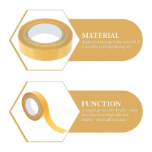 Double-sided Cloth Adhesive Tape, Yellow, 20 Meters Long, for Book Binding Heavy Packaging Carpet Flooring