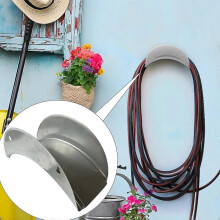 Metallener Gartenschlauchhalter zur Wandmontage für die Aufbewahrung im Freien, rostfrei und wetterfest