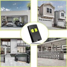 2pcs 433MHz Rolling Code Garage Remote Control Compatible with Beninca TO.GO 2WV 4VA 4A 2A T2WMR Black Yellow