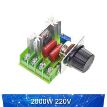 Spannungsregler mit SCR-Drehzahlregler, 220 V AC, 2000 W, 25 A, elektronischer Hochleistungsregler mit Thermostat