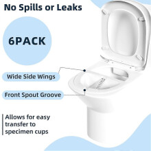 Urine Collection Hat, 6 Pack 32oz/1000cc Urine Catcher Specimen Collection Pans for Standard Toilets, White