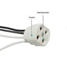 Douille G10Q à 4 broches pour tubes fluorescents, céramique blanche isolée, 500 V CA 2 A, lot de 4