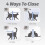 Cat Flap Door with Security Lock, Rotatable Magnetic Design, ABS PC Plastic, 4-Way Closing 5