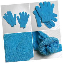 Reusable Exfoliating Body Scrubber Shower Gloves, One Size Fits Most for Men and Women, Works with Cleanser and Salt