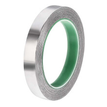 Aluminum Foil High Temperature Tape, 15mm Width, 20m Length, Double Sided Conductive, for HVAC Duct Sealing Pipe Sealing Metal Repair