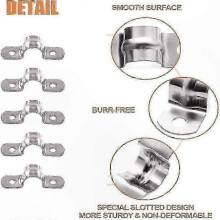 Heavy Duty U Shape Tube Clamps, 30 Pack, 20mm, 304 Stainless Steel, for Construction Piping and Pipe Fixing