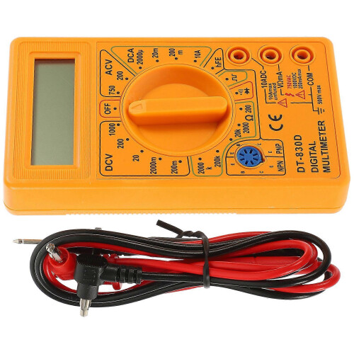 DT830D Digital Multimeter with Buzzer, Overload Protection, LCD Display, Diode & Continuity Test, 1999 Counts